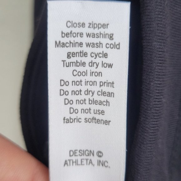 Athleta Relay Tights Leggings Black With Reflective Floral Detail, Size S - Picture 10 of 11